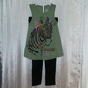 Girls cute tank top and soft jeggings.